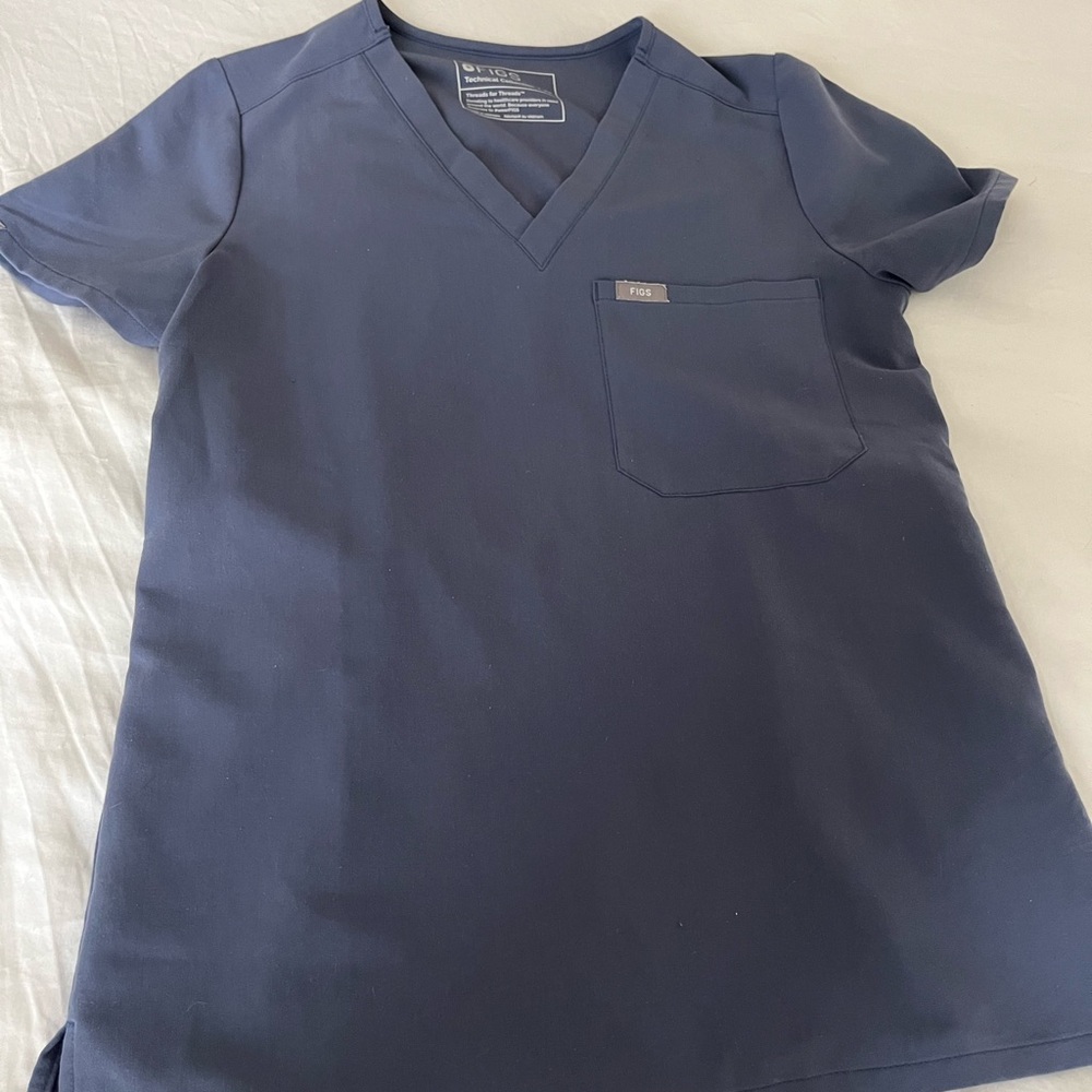 Figs Space Navy Catarina V-Neck Scrub Top